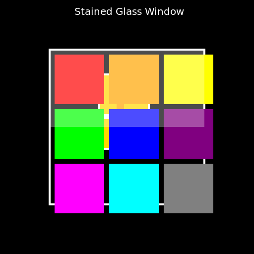 Stained Glass Window Featuring Chicken - DrawGPT