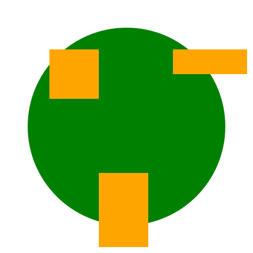 Big Green Circle with a Few Rectangles - DrawGPT