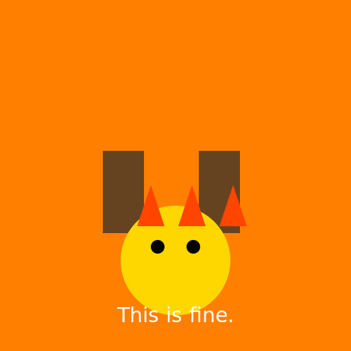This is fine meme - DrawGPT