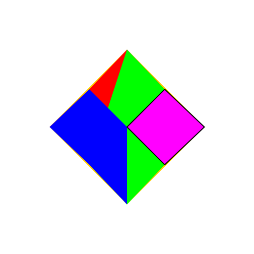 Rhombus Divided into Irregular Geometric Pieces - DrawGPT
