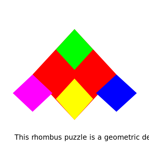 Geometric Rhombus Puzzle - DrawGPT