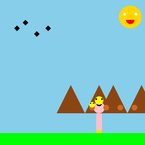 Child Running in Chocolate Hills at Bohol, Philippines - DrawGPT