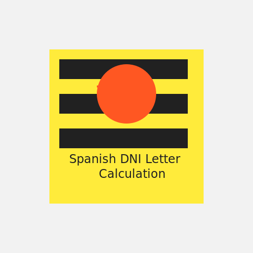 Spanish DNI Letter Calculation Logo - DrawGPT