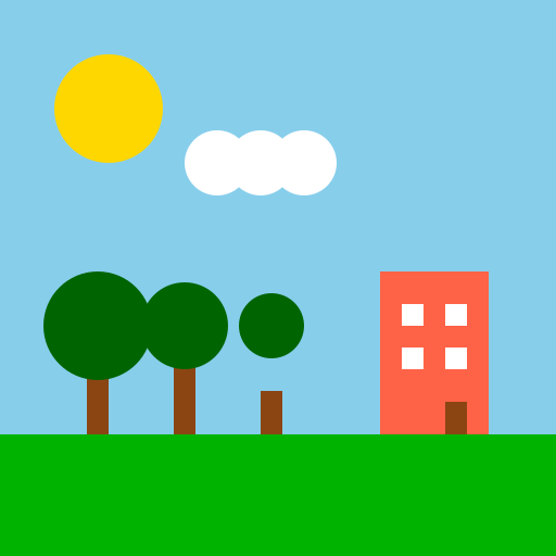 A Peaceful Countryside Scene - DrawGPT