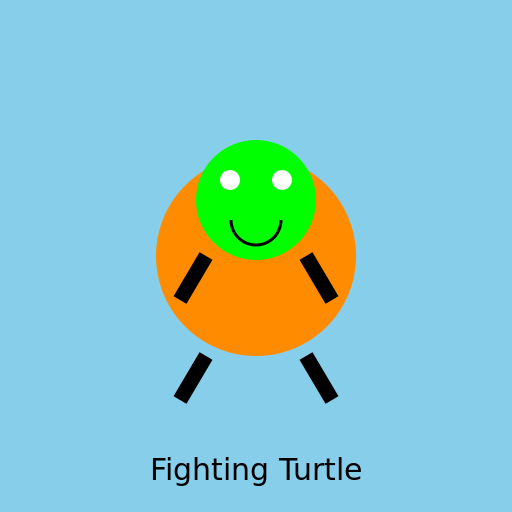 Fighting Turtle - DrawGPT