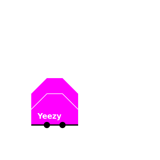 Silhouette of Yeezy 350 V2 shoes - DrawGPT