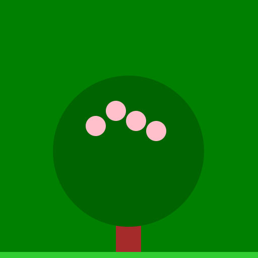 Green Tree with Flowers - DrawGPT