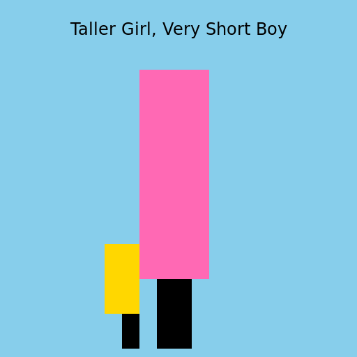 Taller Girl, Very Short Boy - DrawGPT