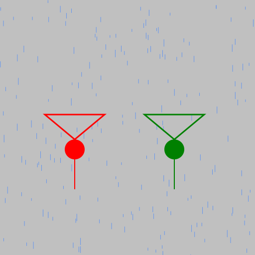 Two Golf Players on a Rainy Day - DrawGPT
