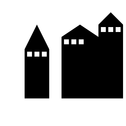 Brasov Important Buildings in Black and White - DrawGPT