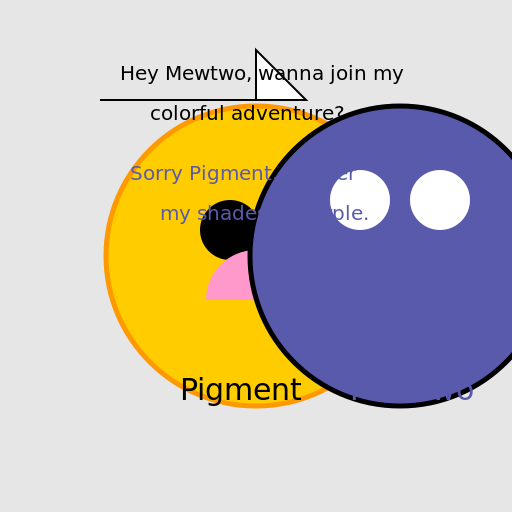 Pigment talking to Mewtwo - DrawGPT
