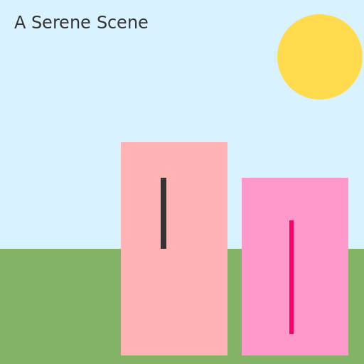 Woman Smoking and Husband Mowing - DrawGPT