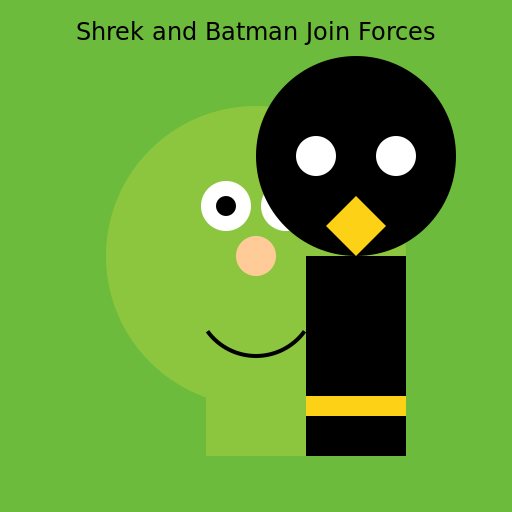 Shrek and Batman Join Forces - DrawGPT