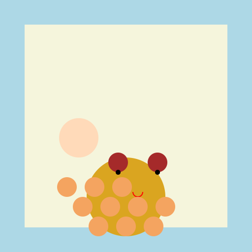 Golden Retriever with Surprised Girl and Puppies in the Morning - DrawGPT