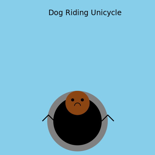 Dog Riding Unicycle - DrawGPT