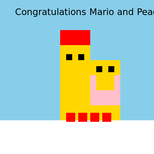 Realistic Mario Marrying Realistic Princess Peach - DrawGPT