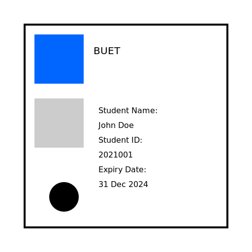 Student ID Card of BUET - DrawGPT