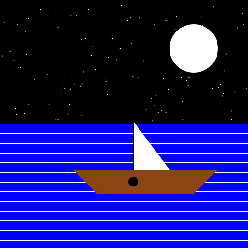 Shimmering Night Sea - DrawGPT