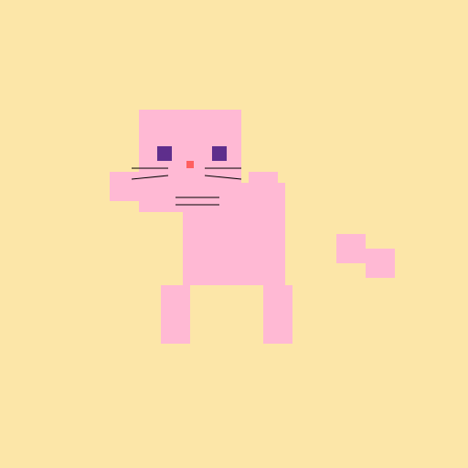 Colorful Cat Pixel Art - DrawGPT