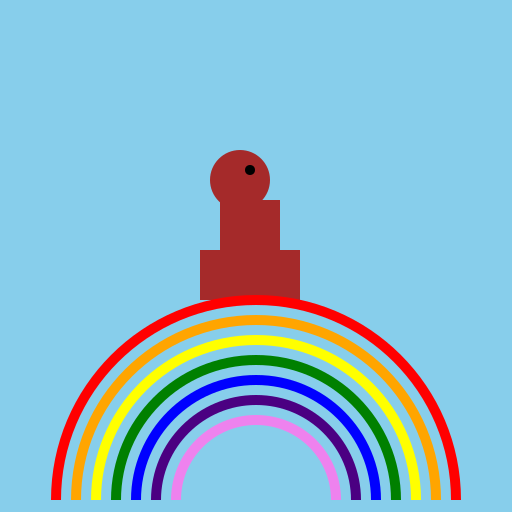 Rainbow over horse - DrawGPT