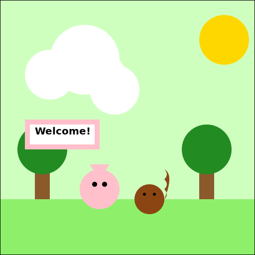 Cute Bunny and Squirrel in the Forest - DrawGPT