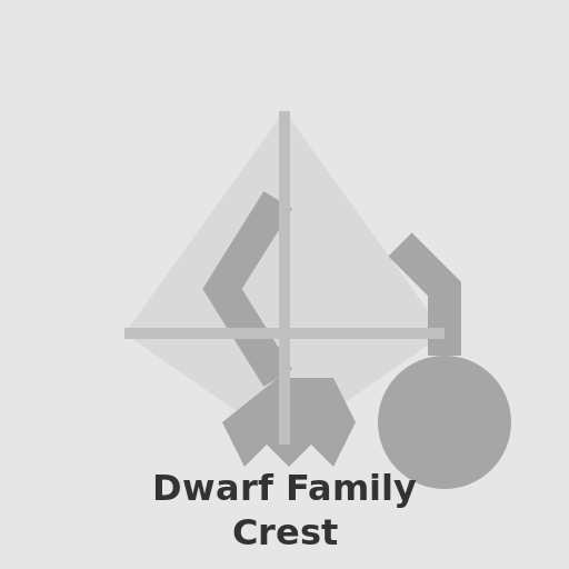 Dwarf Family Crest with Pick and Hammer - DrawGPT