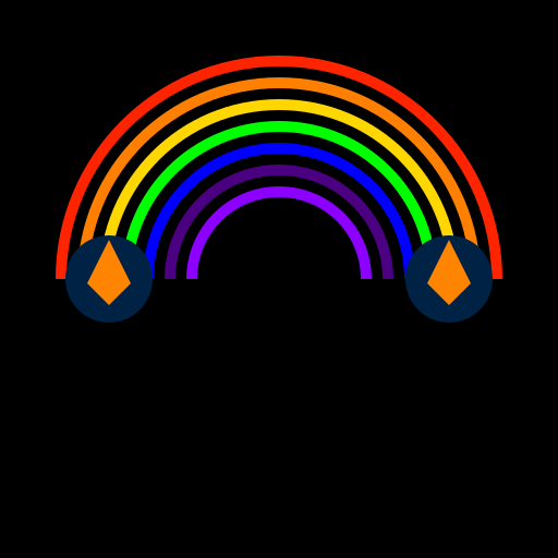 Fiery Broncos Rainbow Lighters - DrawGPT