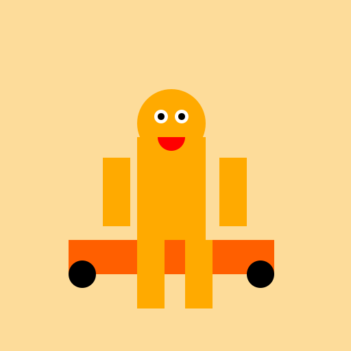 Child on a Skateboard in Garfield Cartoon Style - DrawGPT