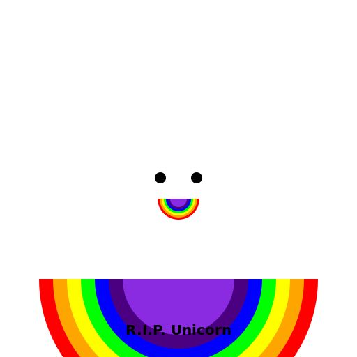Dead Unicorn at the End of a Rainbow - DrawGPT