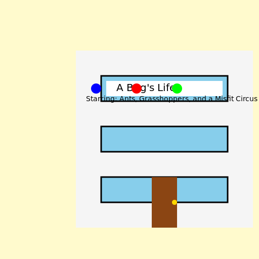 10 Downing Street with A Bug's Life Poster - DrawGPT