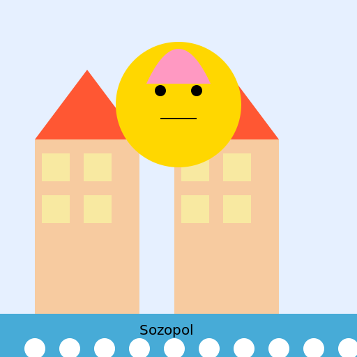 Monq Lisa in Sozopol's Old Town - DrawGPT