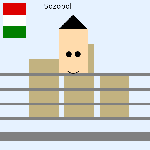 Mona Lisa exploring the old town of Sozopol in Bulgaria - DrawGPT