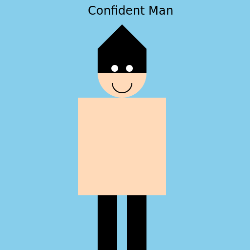Man Walking Confidently - DrawGPT