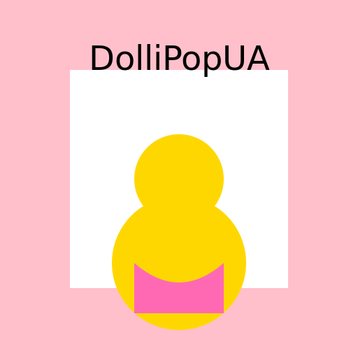 DolliPopUA - Handmade Doll Store Logo - DrawGPT