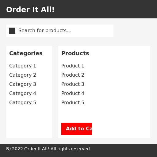 Annotated Ordering Webpage UI Design - DrawGPT