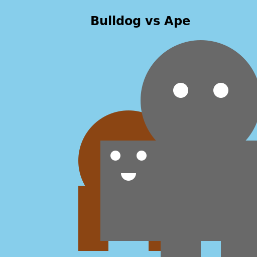 Bulldog versus Ape Showdown - DrawGPT