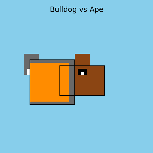 Bulldog vs Ape Showdown - DrawGPT
