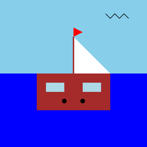 Sailing Away on a Sunny Day - DrawGPT