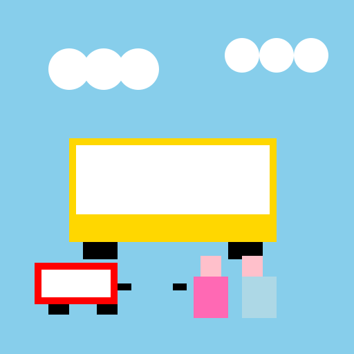 Tesla Model Y and Rover Mini Cooper - A Happy Family Adventure - DrawGPT