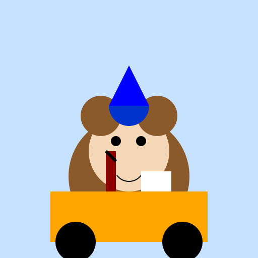 Monkey Riding a Tractor - DrawGPT