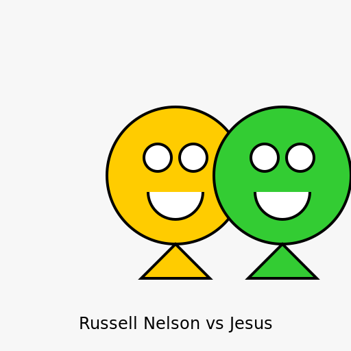 Russell Nelson fighting Jesus - DrawGPT