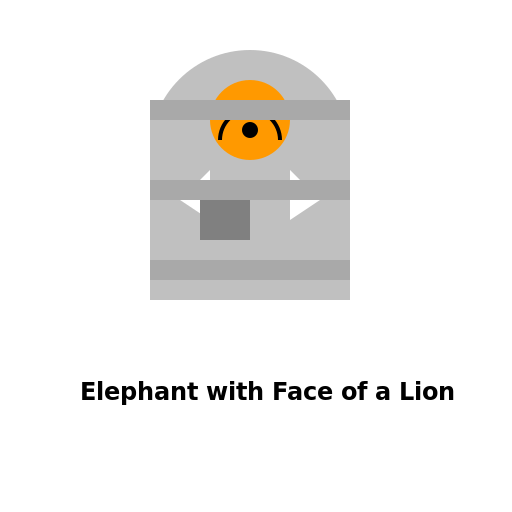 Elephant with Face of a Lion - DrawGPT