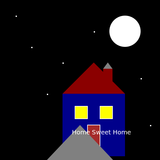 A house at night - DrawGPT
