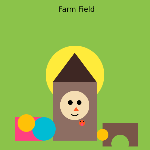 Abundance and Health - A Vibrant Farm Field - DrawGPT