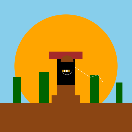 The Lone Cowboy Riding into the Sunset - DrawGPT