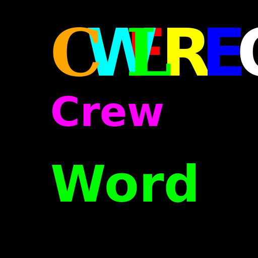 Cool Word Crew in Funky Font - DrawGPT