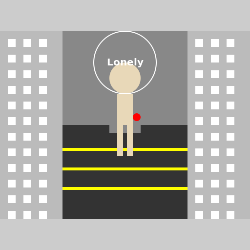 Old Man and the Flower in the Busy Street - DrawGPT