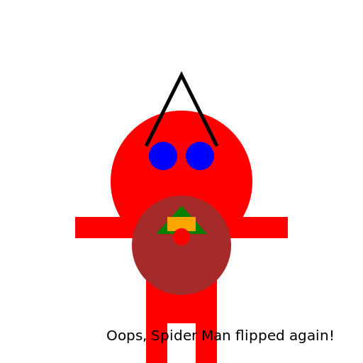 Spider Man Flipping and Eating Burger Upside Down - DrawGPT