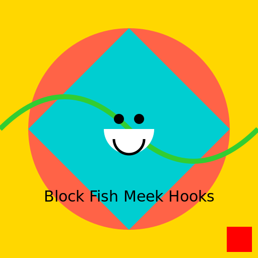 Block Fish Meek Hooks (show) Logo - A fun and exciting animated show - DrawGPT