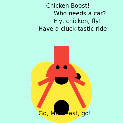 Mr. Beast Riding a Chicken - DrawGPT
